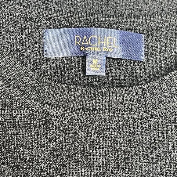 Rachel Roy Womens Odette Ribbed Sleeveless Blouse Size M‎ Black Stone Knit NWT - Picture 4 of 9